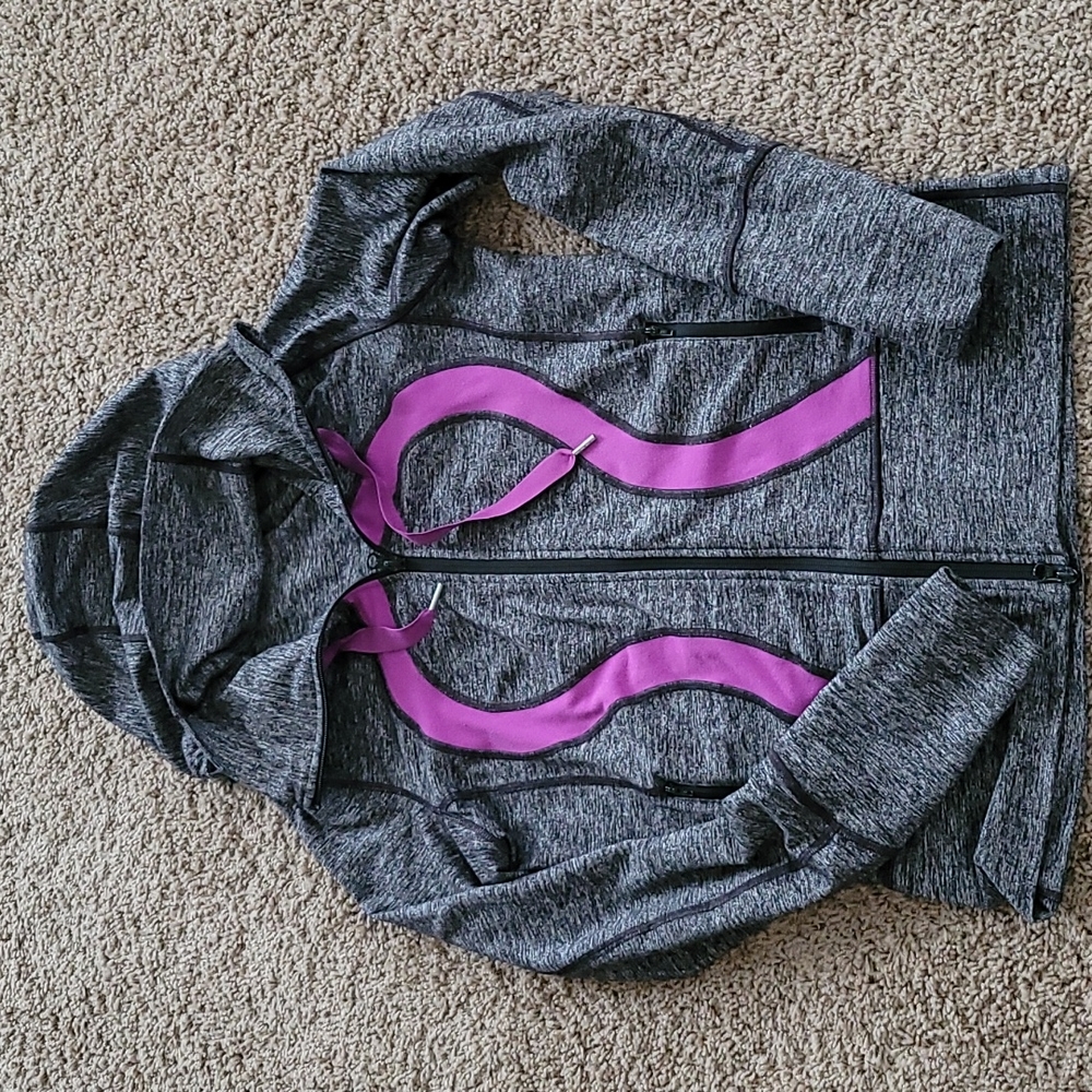 Lululemon Gray Purple Stride Jacket Size 8 - Picture 9 of 11